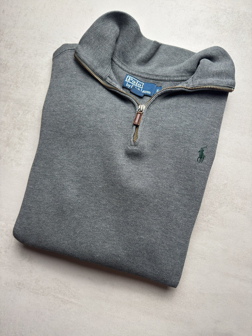 Pull col zippé Ralph Lauren 1/4 zip camionneur col roulé old money brodé B7