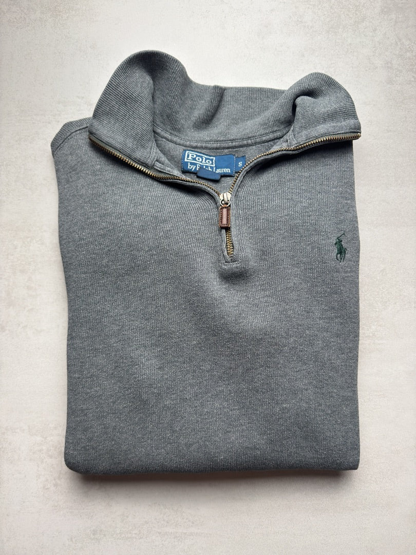 Pull col zippé Ralph Lauren 1/4 zip camionneur col roulé old money brodé B7