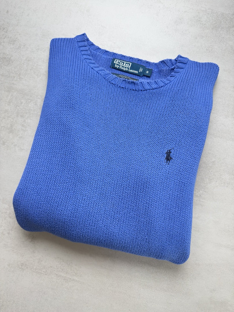 Pull crewneck col rond Ralph Lauren bleu taille S M126