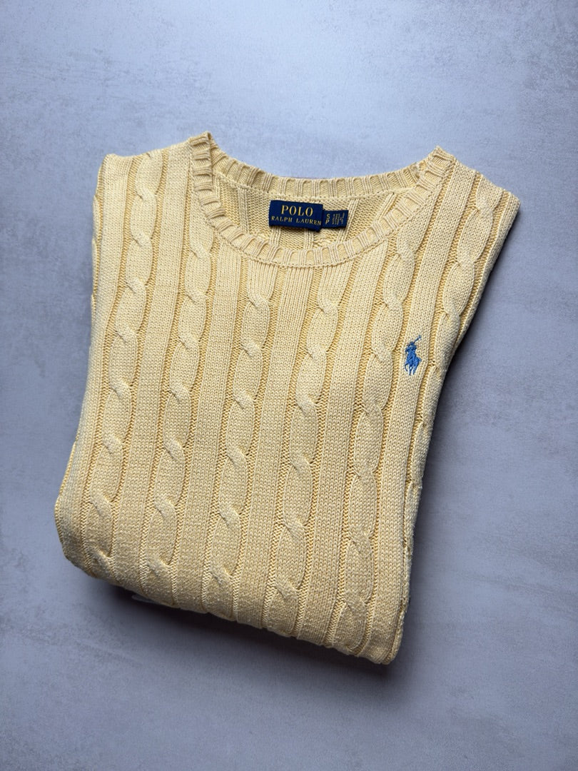 Pull torsadé en maille cable knit femme Polo Ralph Lauren S