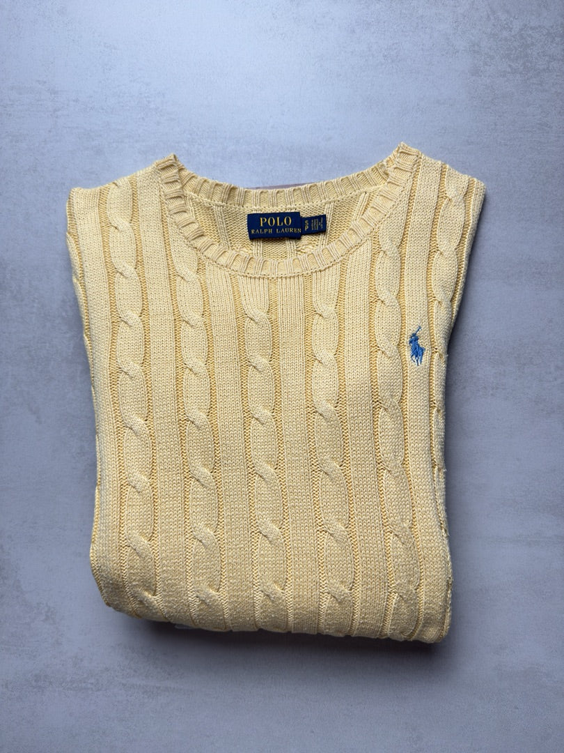 Pull torsadé en maille cable knit femme Polo Ralph Lauren S