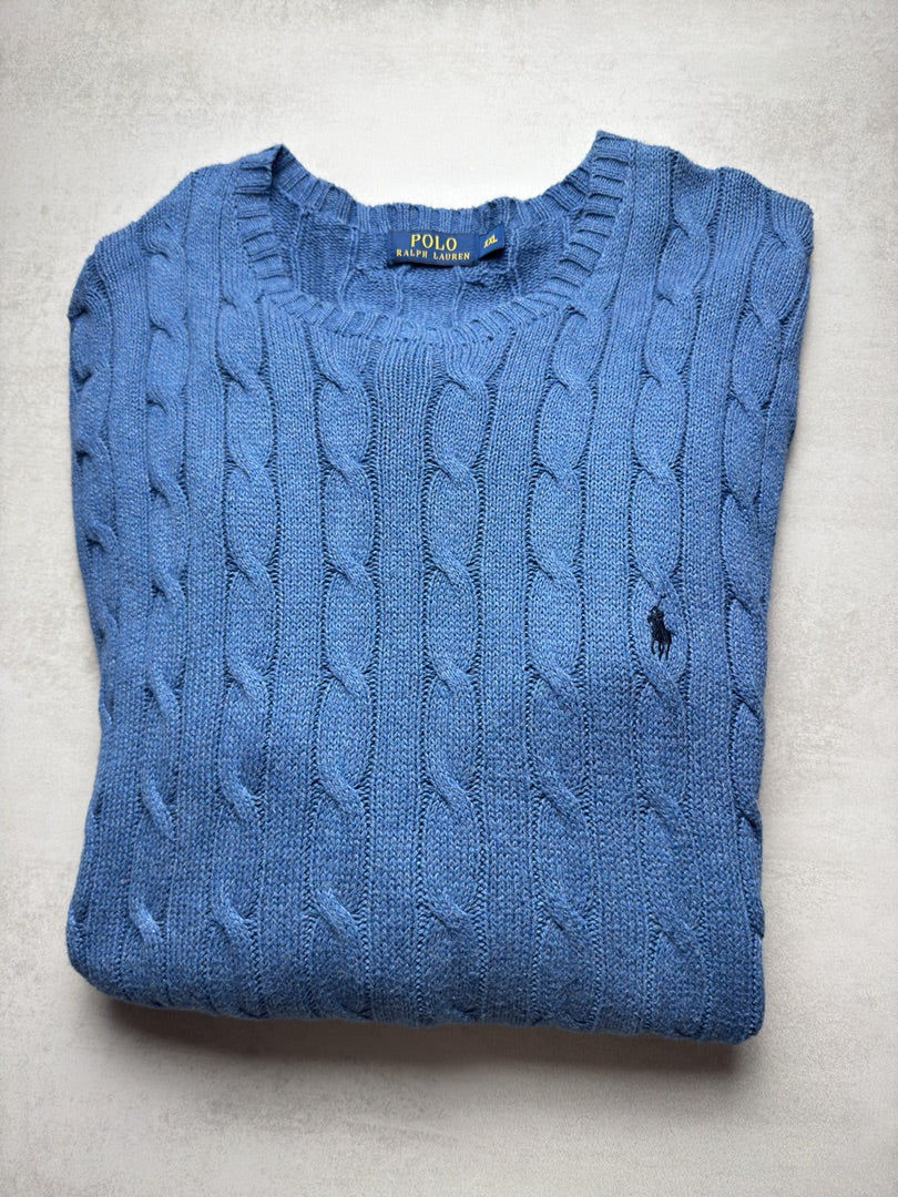 Pull torsadé en maille cable knit homme Polo Ralph Lauren Xxl S200