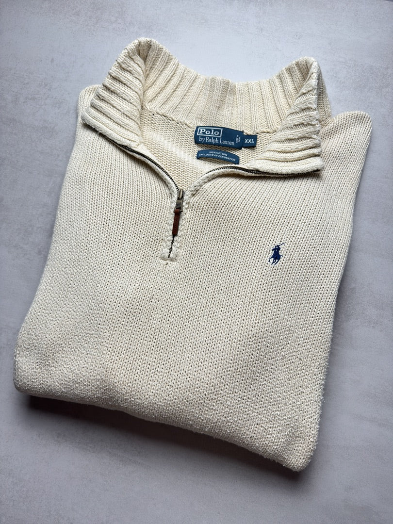 Pull 1/4 zip half zip en maille Polo Ralph Lauren Xxl S277
