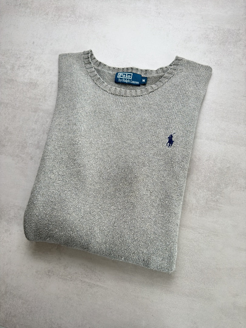 Pull gris Ralph Lauren M col rond crewneck M191