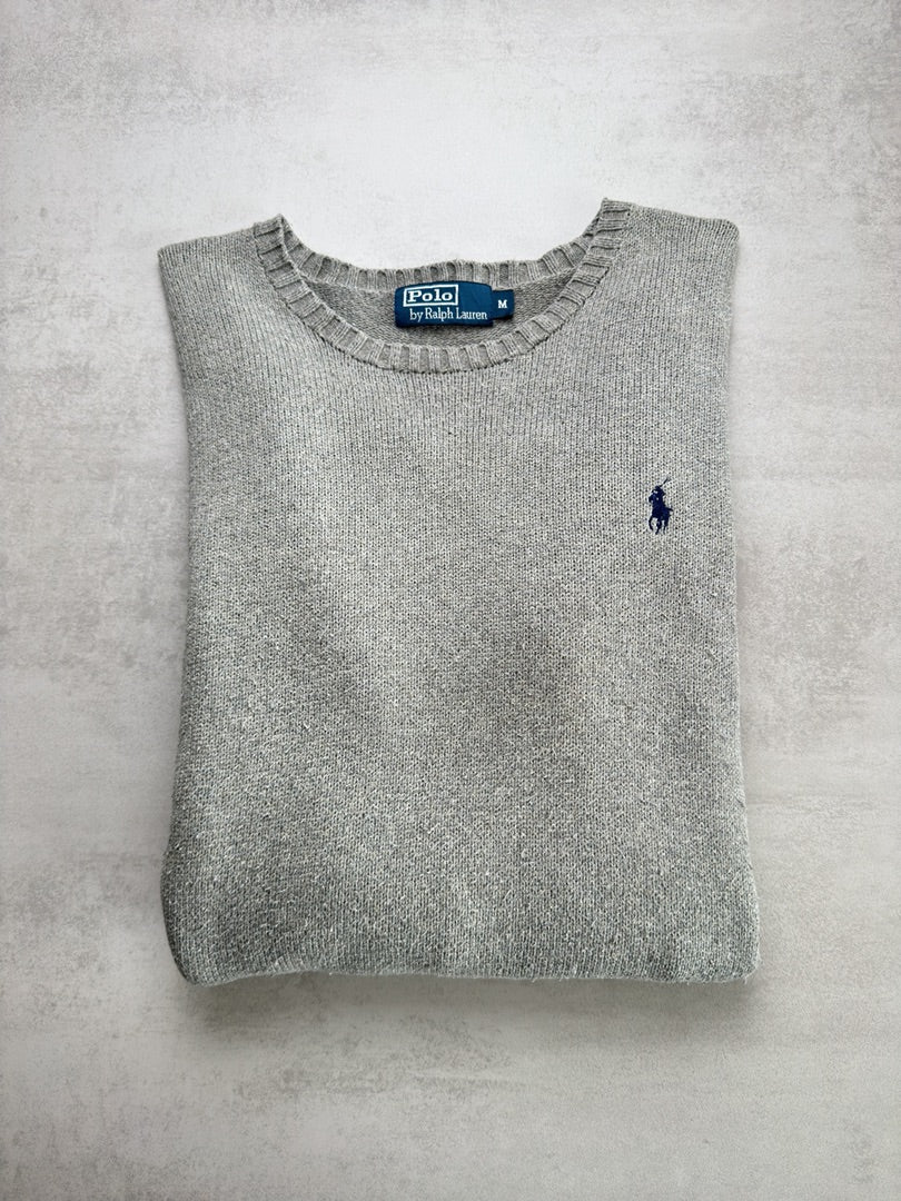 Pull gris Ralph Lauren M col rond crewneck M191