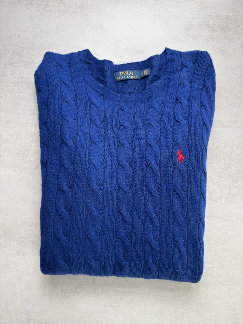 Pull torsadé en maille laine et cachemire homme S cable knit homme Polo Ralph Lauren taille M211