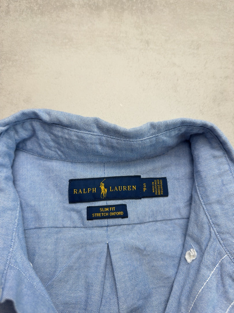 Chemise homme slim fit oxford bleu clair Ralph Lauren Slim Fit Stretch Oxford bleu clair M307