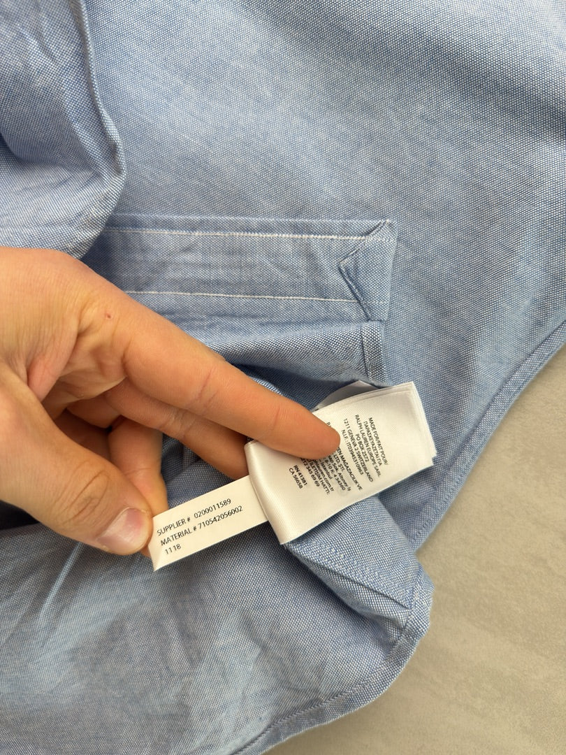 Chemise homme slim fit oxford bleu clair Ralph Lauren Slim Fit Stretch Oxford bleu clair M307