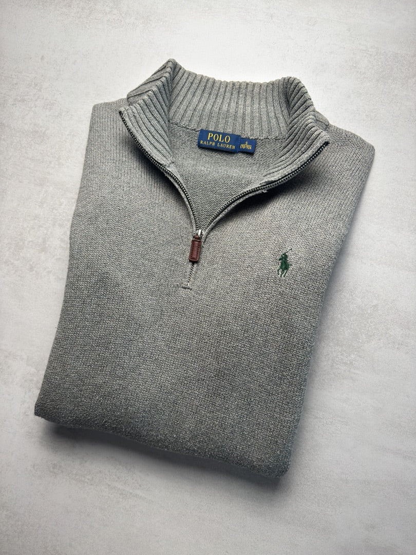 Pull homme S gris torsadé en maille cable knit homme old money M394