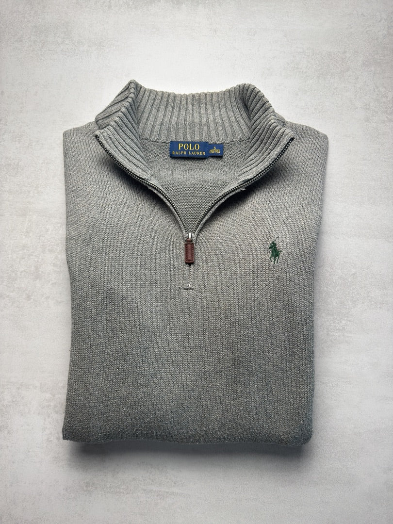 Pull homme S gris torsadé en maille cable knit homme old money M394