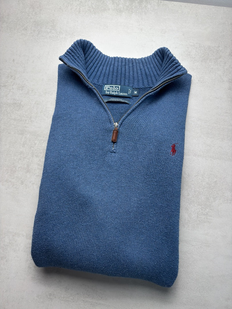 Pull homme M 1/4 zip half zip camionneur en maille homme old money M399