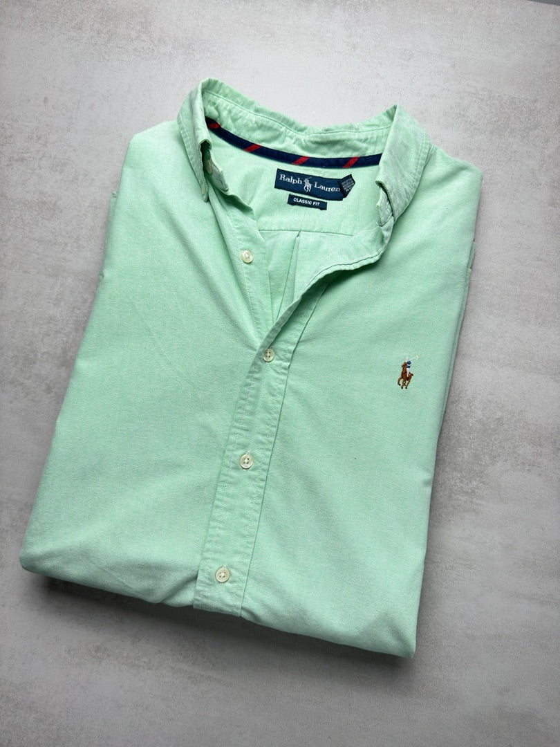 Chemise Vert menthe homme xl classic fit Ralph Lauren homme vert menthe S303