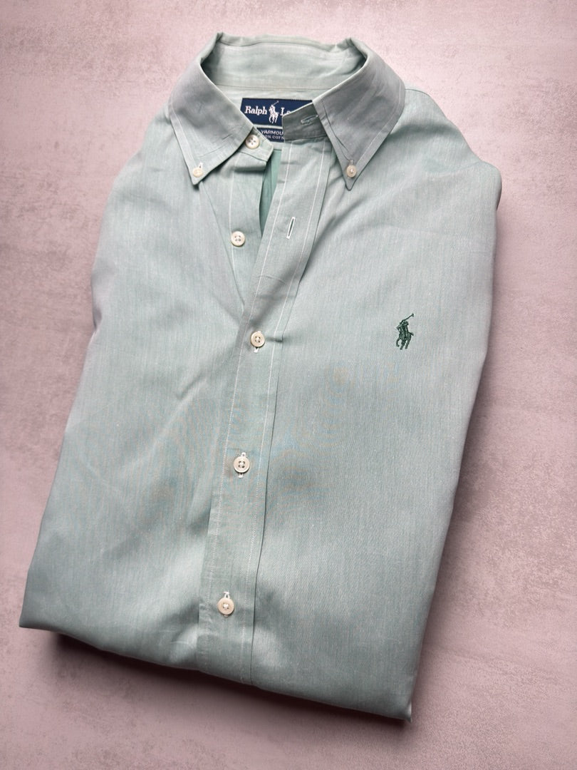 Chemise homme L vert menthe classic yarmouth Ralph Lauren homme S318