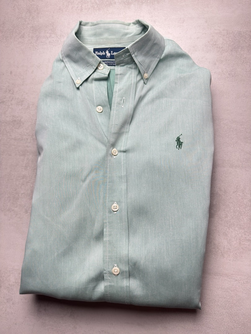 Chemise homme L vert menthe classic yarmouth Ralph Lauren homme S318
