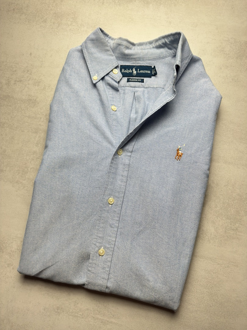Chemise bleu clair homme L Classic fit Ralph Lauren homme bleu clair S320