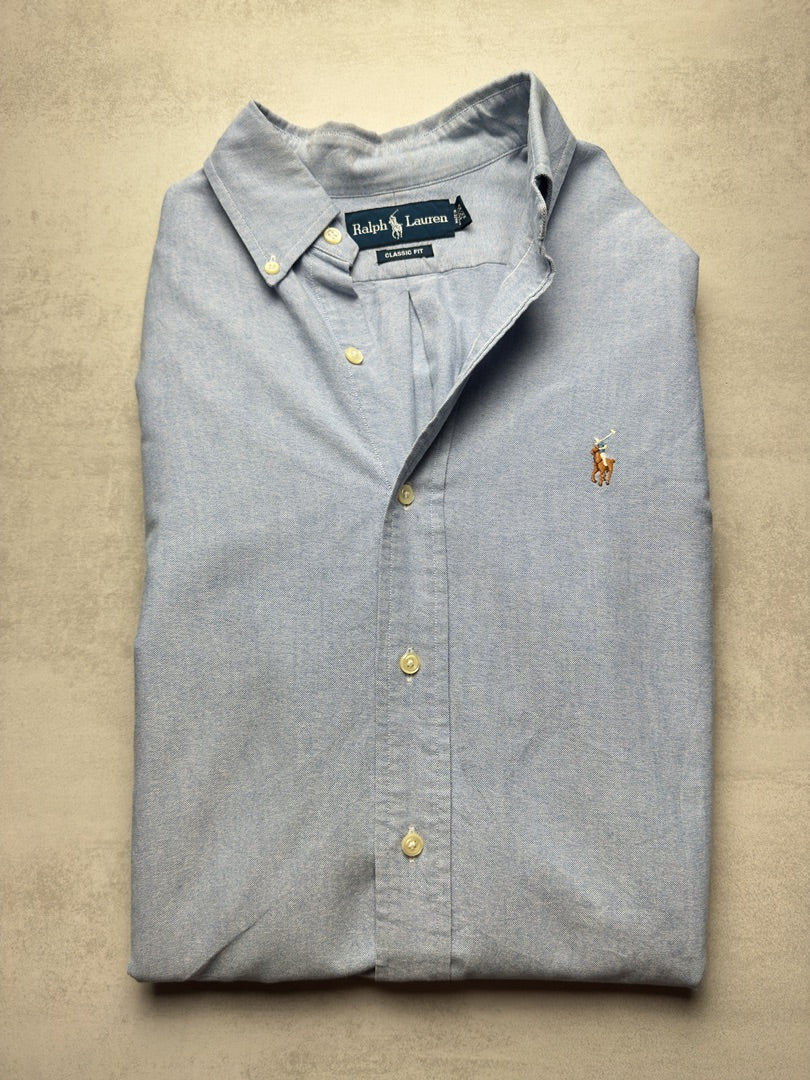 Chemise bleu clair homme L Classic fit Ralph Lauren homme bleu clair S320