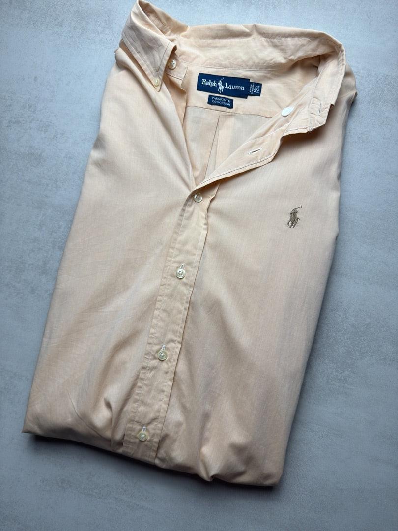 Chemise xl orange classique beige Ralph Lauren homme S325