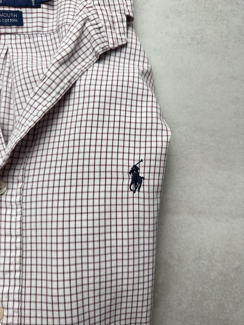 Chemise à carreaux homme M blanc Ralph Lauren homme S328