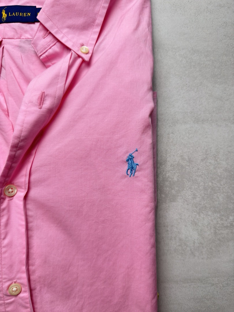 Chemise rose clair homme L classique en coton rose Ralph Lauren homme S338