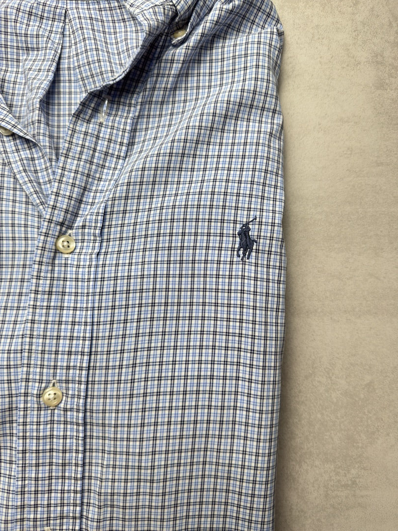 Chemise homme L bleu à carreaux Ralph Lauren pour homme S340