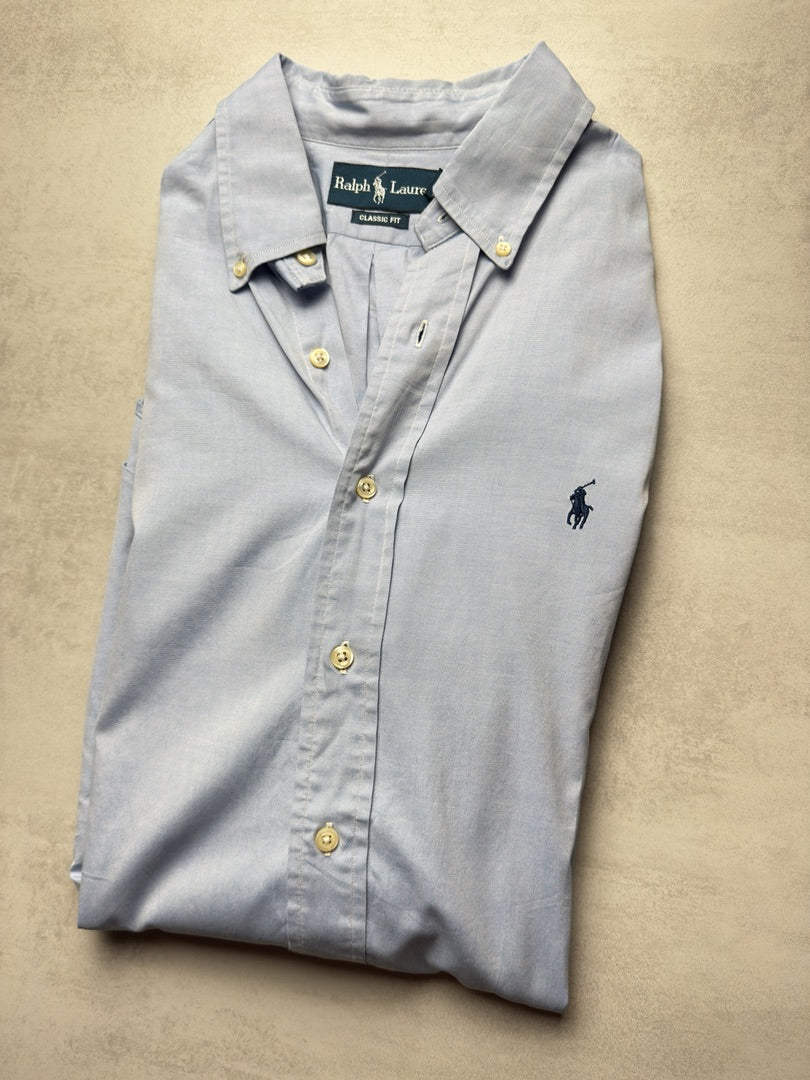 Chemise bleu clair homme xl classique Ralph Lauren homme bleu clair S341