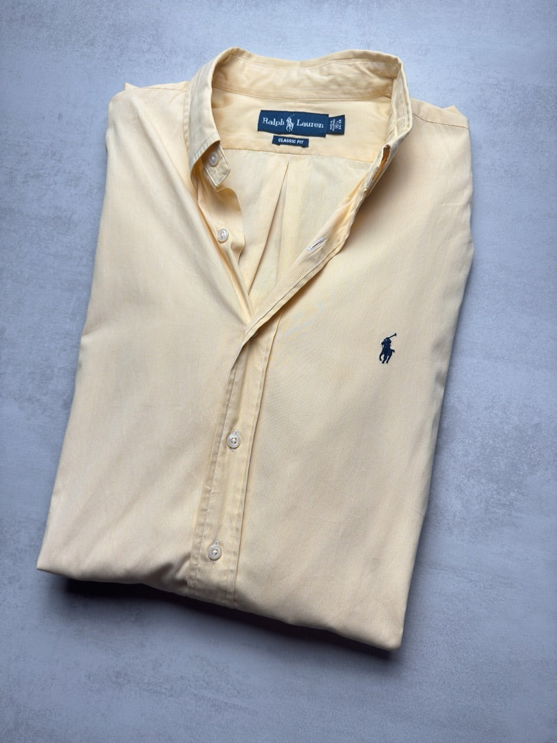 Chemise homme xl jaune classique Ralph Lauren homme jaune S344